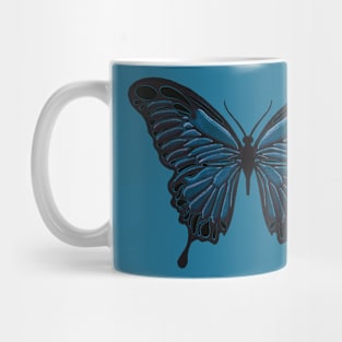 Butterfly Blue Watercolor Mug